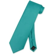 Vesuvio Napoli NeckTie Solid TEAL Color Men's Neck Tie