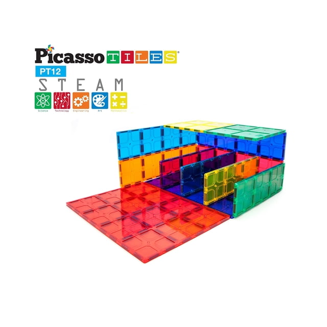 Juego de juguetes para niños PicassoTiles PT12 con bloques de construcción magnéticos