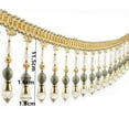 thumbnail image 2 of Beading Fringe Trimming Long Beads Tassel Curtain Trim Ribbon Trim for Cover Decorative 3yards, 2 of 4