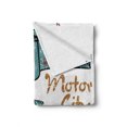 thumbnail image 2 of Cars Soft Flannel Fleece Throw Blanket, Limitless Speed Shop Advert with a Vintage Sports City Evolution Print, Cozy Plush for Indoor and Outdoor Use, 60" x 80", Sand Brown Blue Grey, by Ambesonne, 2 of 6
