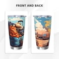 thumbnail image 3 of KLL Colorful Travel Luggage Gear Print 40oz Stainless Steel Insulated Car Cup with Spillproof Lid - Keep Your Drink Hot or Cold on the Go-Straw Two-piece Set, 3 of 8