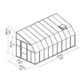thumbnail image 4 of Palram - Canopia Sun Room 8' x 18' Polycarbonate Walk-In Greenhouse - White - with Roof Vent, 4 of 8