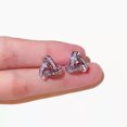 thumbnail image 3 of Pretty 925 Silver Stud Earring Cubic Zircon Women Wedding Party Jewelry A Pair, 3 of 6
