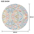 thumbnail image 6 of Multicolor Paisley Pattern Round Tablecloth 60"x60",Wrinkle Wipeable Table Cloth for Kitchen Dining Room Picnic Patio Party, 6 of 6