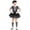 Noir, variante sur Tenue d'Imitation Rayée Mime Curieuse pour Filles Tenue de Fête d'Halloween Ensemble d'Artiste Français