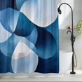 thumbnail image 2 of Blue White Fabric Shower Curtain Gradient Style Washable Shower Curtains for Bathroom, Waterproof Bath Curtain with Hooks Home Decor 72x72in, 2 of 8