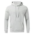 thumbnail image 5 of Akiihool Sweatshirt Men Men's Basic Hoodie Letter Print Long Sleeve Pullover Casual Tops (Light Gray,XXXXL), 5 of 8