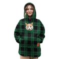 thumbnail image 2 of Stralyhd Pet Pouch Hoodie for Women Cozy Soft Kitten Puppy Holder Sweatshirt Sharpa Warm Kangaroo Pouch Hoodie Long Sleeve Animal Holder Pullover Green XL, 2 of 6