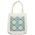 thumbnail image 1 of Abstract Tote Bag, Continuous Pattern of Colorful Spiral Shapes and Modern Elements Art Print, Cloth Linen Reusable Bag for Shopping Books Beach and More, 16.5" X 14", Cream, by Ambesonne, 1 of 2