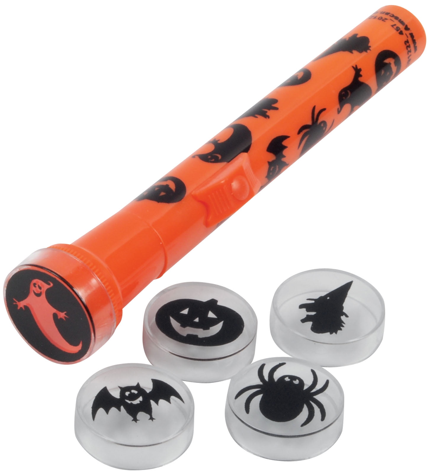 Loftus Spooky 5 Different Lenses Halloween 6pc 6in Flashlight, Orange