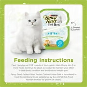 (12 pack) Purina Fancy Feast Petites Tender Chicken Entree Pate Gourmet Wet Kitten Food, 2.8 oz. Tub