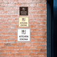 thumbnail image 3 of Signs ByLITA Square Kitchen Door or Wall Sign | Spanish Bilingual Business And Office Signs (Black) - Large, 3 of 8