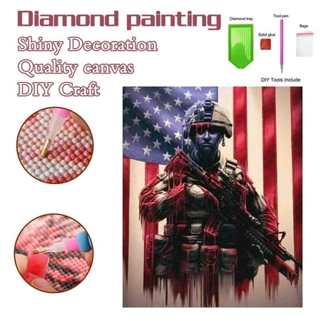 

RKSTN 4th of July Decorations Memorial Day Decorations 5D Embroidery Paintings Rhinestone Pasted DIY Diamond Painting Cross Sti Fourth of July Decorations Patriotic Decorations on Clearance