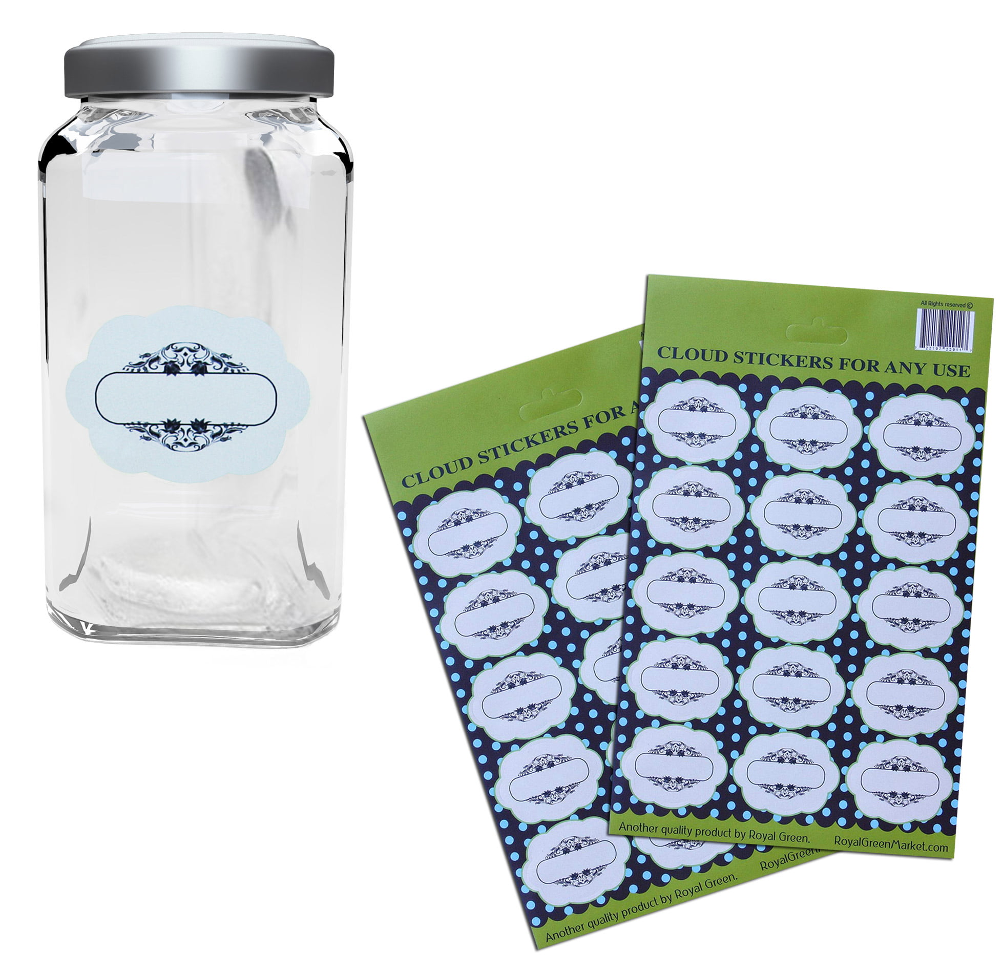 144X Spice Jar Labels Stickers Transparent Bottle Lable Kitchen Accessories O7Y4 