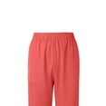 thumbnail image 3 of Women's Scrubs Pants Stretchy Cargo Joggers Drawstring Elastic Waist Yoga Slim Fit Medical Bottoms with 4 Pockets Orange,XL, 3 of 3