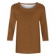 thumbnail image 5 of Fiudx Camisetas para Mujer Blusa Casual de Manga Tres Cuartos con Cuello Redondo y Color Sólido para Mujer, 5 of 5