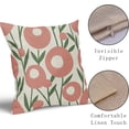 thumbnail image 4 of Spring Green Pink Floral Pillow Covers 16x16 Set of 2 Rustic Art Flower Decorative Throw Pillow Cases Outdoor Farmhouse Decor for Sofa Couch Bed, 4 of 6