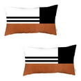 thumbnail image 2 of Set of 2 Brown Geometric Lumbar Pillow Covers, 2 of 2