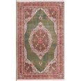 thumbnail image 1 of Floral Medallion Distressed Oriental Green Area Rug, 1 of 5