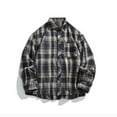 thumbnail image 2 of Dagugfen Shirts for Men Plus Size Button down Long Sleeve Loose Palid Casual Work Shirts Pocket Fall, 2 of 9