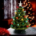 thumbnail image 2 of Kurt S. Adler 12 in. Battery Operated LED Lighted Ceramic Tree Table Piece - Green, 2 of 3