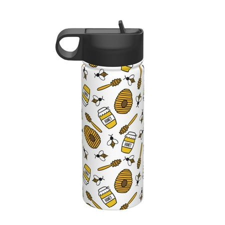 

Goofa Honey for Insulated Kettle 18oz Water Bottle Insulated Tumbler with Handle & Flip Straw - Fits in Cup Holder Leak Resistant Tumbler