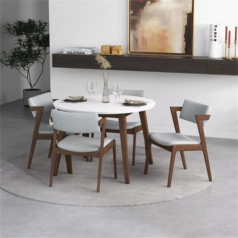 Ivana Modern Solid Wood Walnut Dining Room Kitchen Table and