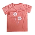 thumbnail image 3 of Womens Athletic Tops T Shirt Loose Fit Athletic Tops for Women T Shirt Women Long Sleeve for Layering Shirts Workout Shirts Womens Summer Top Top Short Sleeve Pink S, 3 of 3