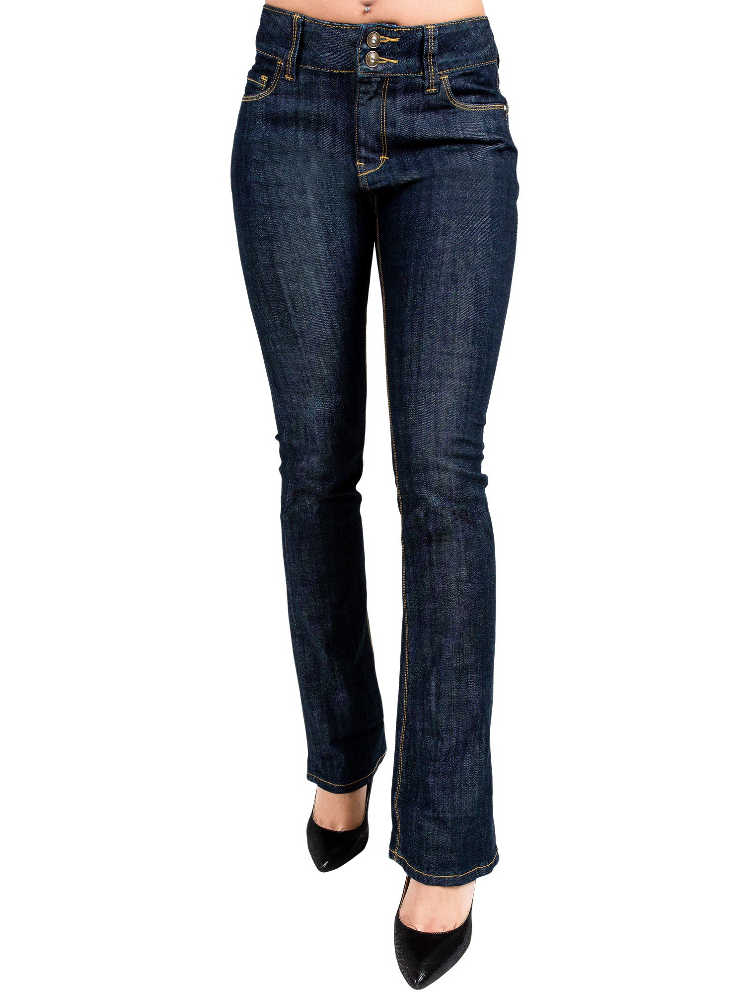 Whisker Wash Skinny Bootcut jeans 