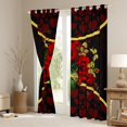 thumbnail image 3 of jejeloiu Red Valentine Rose Black Out Curtains,Happy Valentine'S Day Curtains Pack of 2 (42x63 Each),Kawaii Heart Print Bedroom Curtains For Men Women,Luxury Bedroom Decor, 3 of 6