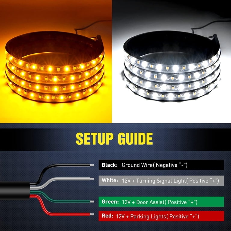 Watermelon Lights 2-Pack 48” LED Running Board Lights – White Courtesy ...