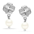 thumbnail image 3 of Charmsy Women's Drop Earrings 925 Sterling Silver Post Love-Knot Stud Earrings for Women 23mm, 3 of 5