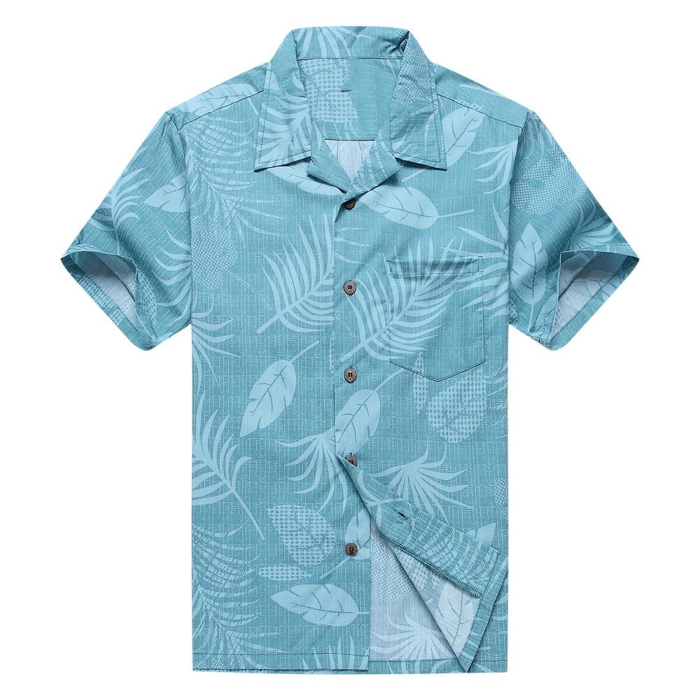 blue floral hawaiian shirt