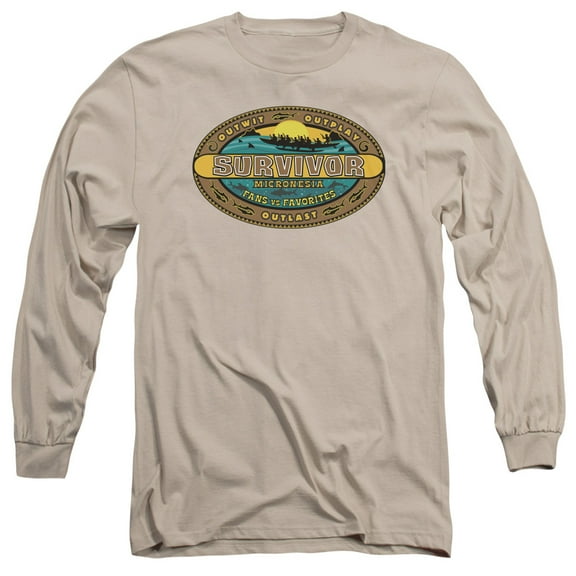 Survivor Micronesia Long Sleeve Adult 18/1 T-Shirt Sand