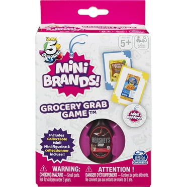 Mini Brands, Grocery Grab Card Game with Cute Collectsble Tiny Hershey's Syrup Gift Item, for Kids Aged 5 and up