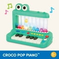 thumbnail image 6 of Battat Croco Pop Piano Toy Keyboard with Songs Sounds Lights, Baby and Toddler Toys, 6 of 13