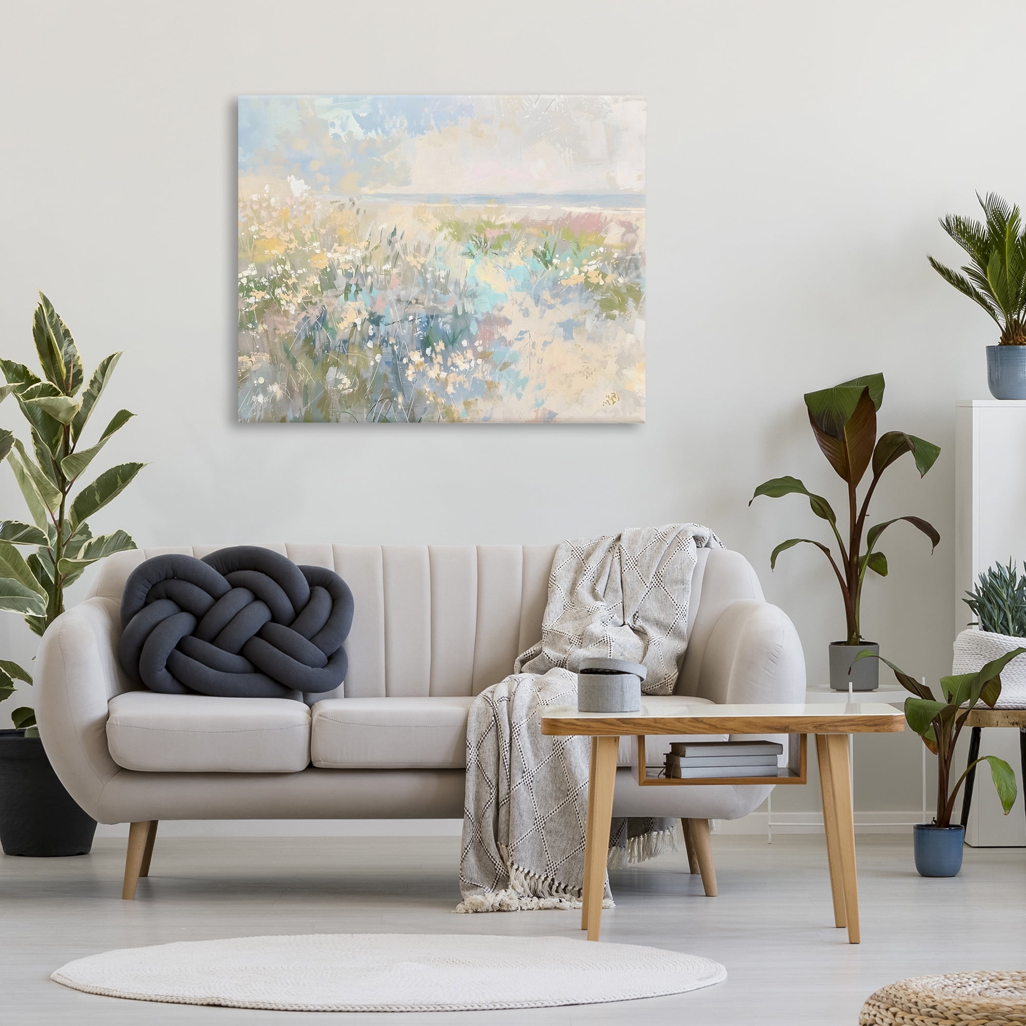 Stupell Industries Mottled Pastel Field Impression Canvas Wall Art, design by Creative Studio