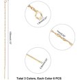thumbnail image 3 of 10Pairs 5 Colors 109mm Ear Threads 304 Stainless Steel Earrings Thread with Loops Dangling Threaded Rope Chain Drop Earring Threader, 3 of 9