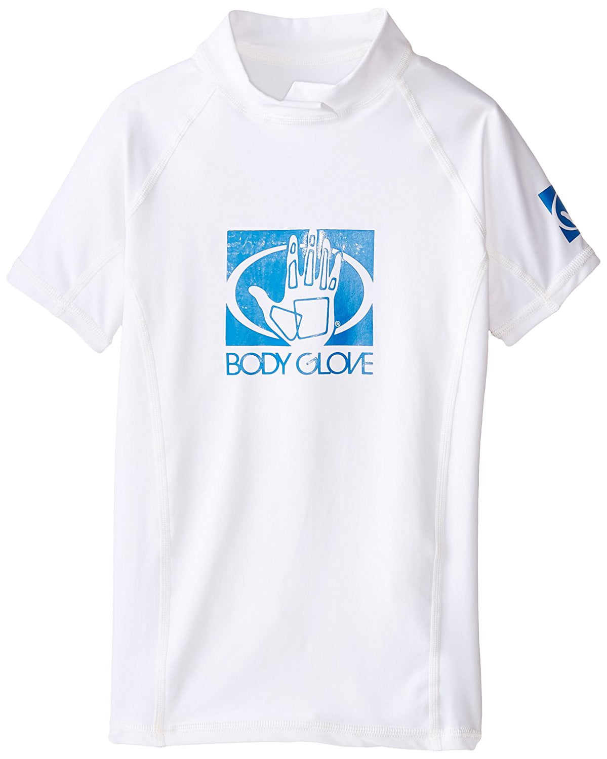 Body Glove Mens Performance Short Arm Rashguard X-Large White/Silver
