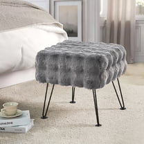 Home Soft Things Bubble Textured Stool Ottoman - Grey - 17'' x 17'' x 17''