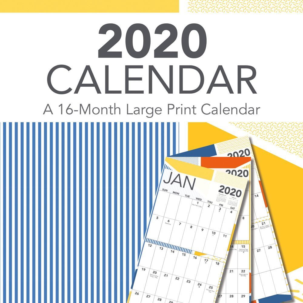 Large Print Wall Calendar 2020