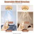 thumbnail image 6 of Aiqidi 20" Farmhouse Ceiling Fan with Light Caged Rattan Woven Chandelier Reversible 6 Speed Remote Ceiling Fan Lamp for Bedroom Living Room, 6 of 12