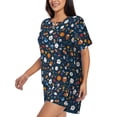 thumbnail image 2 of Naloa Ball Sports Women's Short-Sleeved Pajama Set, Loungewear, Summer pajamas, Breathable Cozy - 4X-Large, 2 of 9