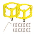 thumbnail image 1 of Durables 1 par de pedales de bicicleta antideslizantes de plana Amarillo Sunnimix pedales de bicicleta de montaña, 1 of 8