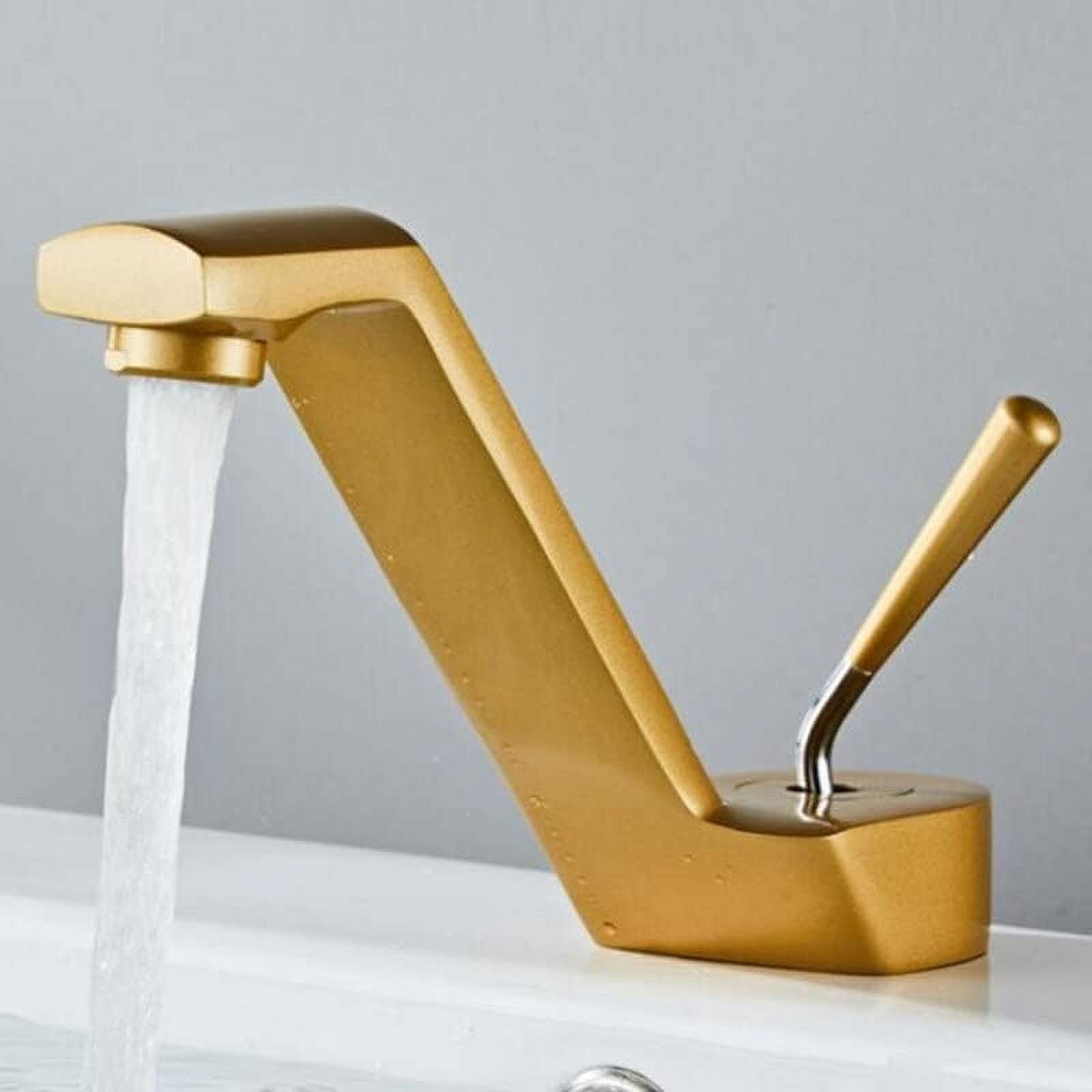 Bathroom Basin Faucet Luxury Gold Swan Hot and Cold Sink Faucet Lavotory Faucet Bathroom Vessel Sink Mixer Taps Brass