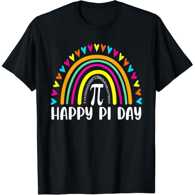 ALVORD Arc-en-Ciel Joyeuse Journée Pi Professeur de Maths Journée Pi T-Shirt Unisexe P-5TG