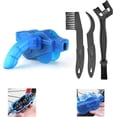 thumbnail image 1 of Limpiador de cadenas Limpiador de cadenas de bicicleta Cadenas de limpieza rápida y fácil Cepillos de limpieza para bicicletas de carretera Kit de limpieza de mantenimiento - 3 cepillos diferentes, 1 of 5