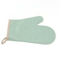 thumbnail image 5 of Silicone Oven Mitt High Temperature Resistant Waterproof Slip Proof Kitchen Baking Glove with Cotton Liner Green, 5 of 8