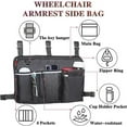 thumbnail image 5 of Extra Large Walker Bag with Water Cup Holder,Walker Basket,Foldable Walker Storage Bag,Side Walker Bag,Walker Side Access Bag Organizer Pouch Tote,Scooters or Rollator Walkers,16*11inch,Black, 5 of 9