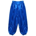 thumbnail image 3 of Xnihocha Kids Girls Satin Belly Dance Pants Wide Leg Bloomers Trousers Arab Princess Party Performance Pants Blue 8, 3 of 7